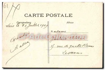 Mortrée (Orne) — Zamek O — Wydawnictwo Prodhomme-Raplace, Sées (Orne) — Rewers