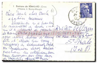 Vacas perto de um riacho — Perto de Rémalard (Orne) — CPAdeCollection — Verso