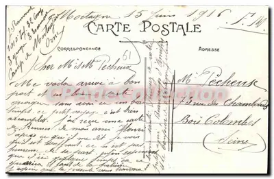 Mortagne (Orne) — Jardim do Hotel de Ville — Foto e Coleção A. Maïflaut Père, editor em Mortagne (Orne) — Verso