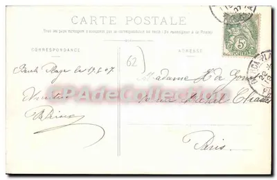 Berck-Plage - La Playa a Marea Alta — editor desconocido, n° 46 — Reverso