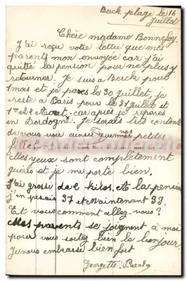 Berck-Plage - La Playa — 191 — Editor no identificado — Reverso