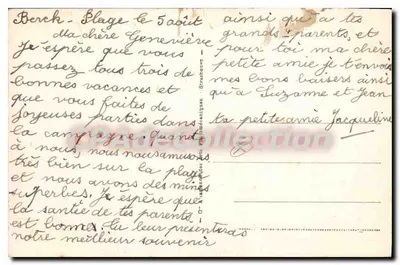Berck-Plage - A Praia, o Casino e a Esplanada — CPAdeCollection, n°18 — Verso