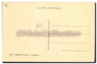 Berck-Plage — La Plaza — Edición Maison Unitaire, 72, rue Carnot — Reverso