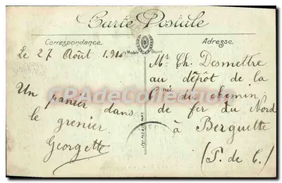 Berck-Plage — La Plage a Marea Baja — T.G. 475 — Reverso