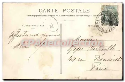 Boulogne-sur-Mer — La fine della spiaggia — L. D., B., 190. — Cartolina d'epoca di collezione — Verso