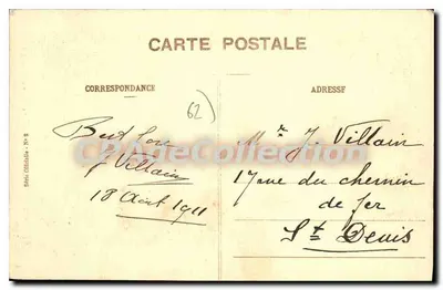 HARDELOT-PLAGE (P.-de-C.) — O Castelo Histórico — foto Toully, Lille — Verso