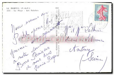 Le Portel (P.-de-C.) — La Plage - Les Falaises — Combière Maccon — Verso