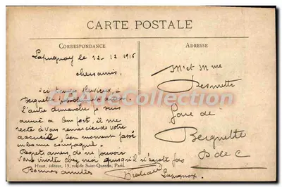 Carence (P.-de-C.) — Ruiny domu w wiosce — Wyd. Huret, N° 227 — Rewers