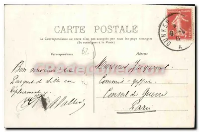 Béthune — Widok z wieży dzwonowej — Wydawnictwo F. R. nr 101 — Rewers