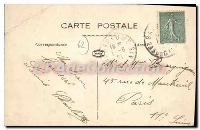 Bapaume - Praça St-Pierre — ruínas após guerra — editor desconhecido, n° 3497 — Verso