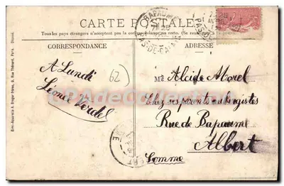 Bapaume - Hotel de Ville — Place Faidherbe — Imp. Libr. Fernet — Verso