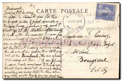 La Bourboule — Szpital Guillaume-Lacoste — G.D'O. nr 821 — Rewers