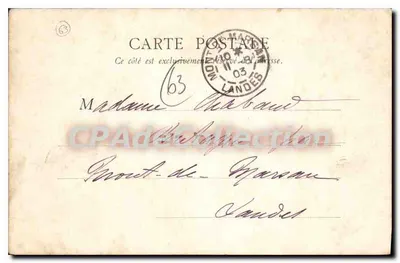 La Roche-Vendée — widok z Bourboule — B. F., Paryż — Rewers