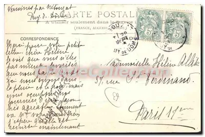 Châtel-Guyon — L'Établissement e o Hotel Continental — Garel Ainé, Bazar, Châtel-Guyon — Verso