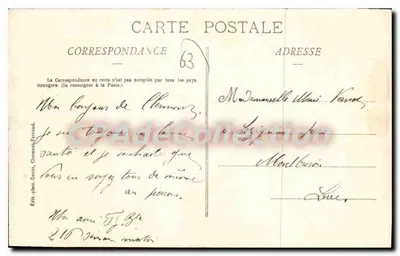 Clermont-Ferrand — Katedra Minimów — Wyd. Génés, Clermont-Ferrand — Rewers