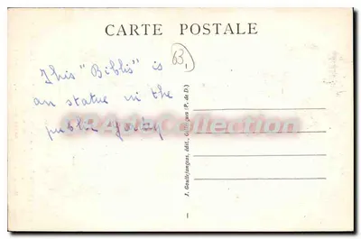 Biblis chorando — Jardim das Plantas, Clermont-Ferrand — J. Goude/jangas, edit. P. de D. — Verso