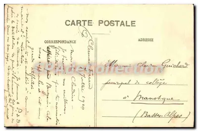 Zamek Barante — Dziedziniec — A. Charles, wyd. w Thiers — Rewers