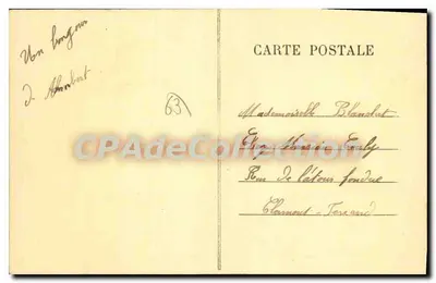 O dolmen de Boisseyre — Ambert — A Auvergne — n°310 — Editor L. Roy-Ambert — Verso