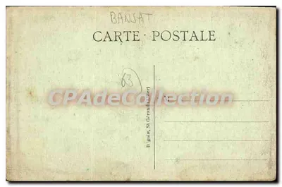 Monument aos filhos de Bansat — 1914-1918 — Foto Mestre em Auzat-sui-Allier, Ideal — Verso
