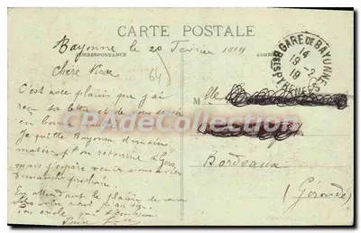 Bayonne - The Citadel — view of the port and the fort, publisher D.L., n°5 — Back