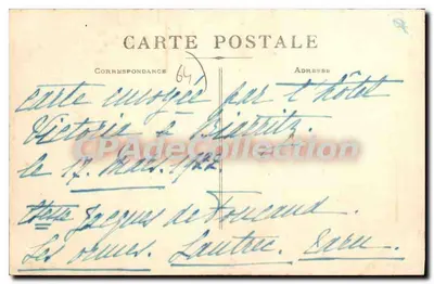 Biarritz — Grandes hotéis e villas na Grande Praia — Ida — L. Jugand, foto — Verso