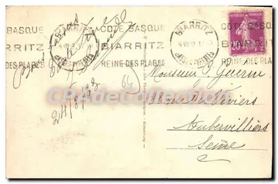 Biarritz - Novo Hotel Roseraie e Casino — CPAdeCollection, n° 251 — Verso