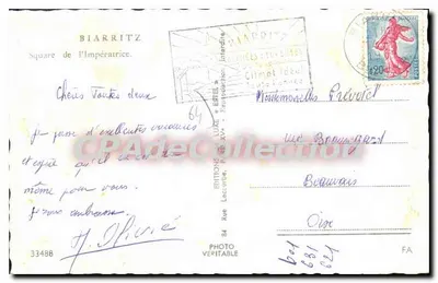 Biarritz — Plac Imperekty — Wydawca Estel, n° 33488 — Rewers