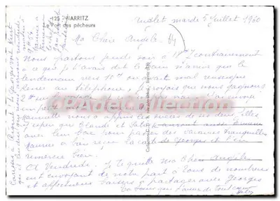 Biarritz — O Porto dos Pescadores — Coleção C.D. (n°125) — Verso