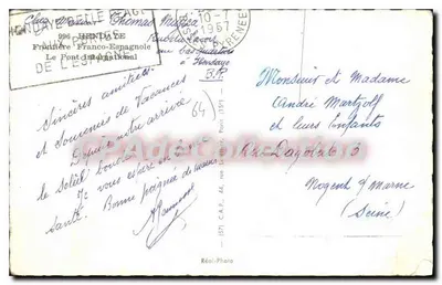 Ponte Franco-Espanhol — Hendaya — C.A.P. (57) — Verso