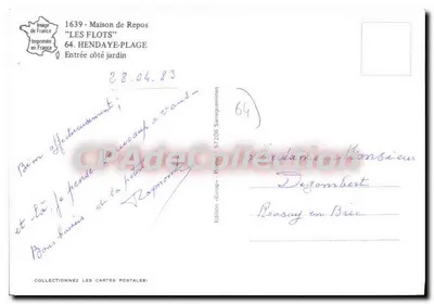 Casa di Riposo 'LES FLOTS' — Hendaye-Plage — Edizione Europa — Verso