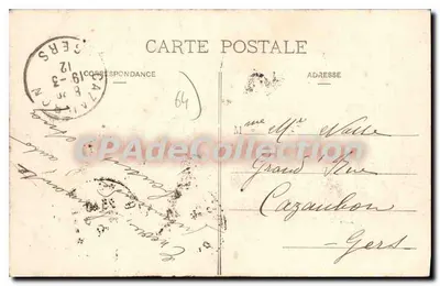 PAU - Khu trại Bernadotte - Hình ảnh quảng trường với tòa nhà và người dân - Nhà xuất bản CPAdeCollection, số 781 — Mặt sau