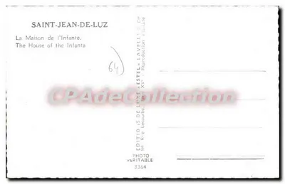 Saint-Jean-de-Luz — La Maison de l'Infanta — Éditions de Luce Lestel — Achterkant