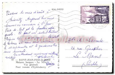 St Jean Pied de Port — Cảnh tổng quan và cầu La Mã — Nhà xuất bản Cap — Mặt sau