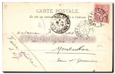 Guéthary (B.-P.) — Ogólny widok wybrzeża i skał przy niskiej wodzie — G. Pondaré & Fils, wyd. (B.-P.), nr 121 — Rewers