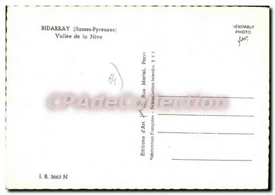 Vallei van de Nive — BIDARRAY (Laag- Pyreneeën) — Edities van Franse Kunst — Achterkant