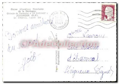 Zamek Jurançon — fasada Wschodnia — Photo Montagne, Pau R.P. — Rewers