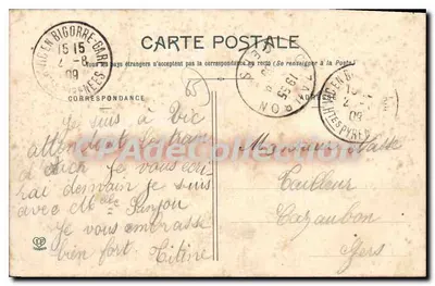 Vic-Bigorre - Place de la République — Les Hautes-Pyrénées — Fototipia Labouche Frères Toulouse — Verso