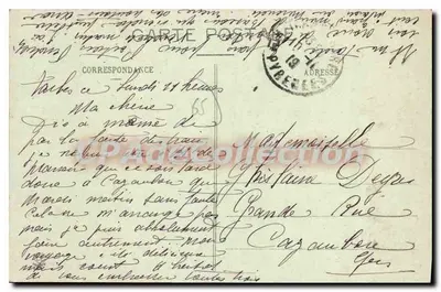 Tarbes - Place Montaut e Igreja de Santa Teresinha — Les Hautes-Pyrénées, Phototype Labouche Frères, Toulouse — Verso