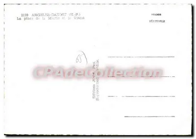 Argeles-Gazost (H.P.) — Die Place de la Mairie und der Viscos — Editions Jova, Paul — Rückseite