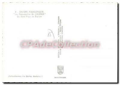 Grupo folclórico "Les Postourelles de Campan" — Alto País de Bigorre — Edições Modérnes, Limoges — Verso