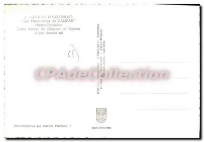 Jovem pastor de Campan na Bigorre — Hautes-Pyrénées — Edições Moderno & Théolat — Verso