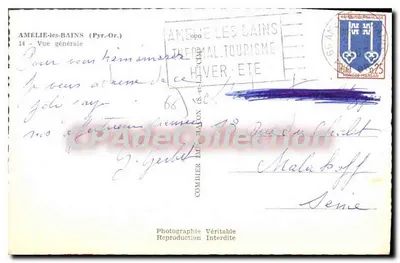 Amélie-les-Bains (Pyr.-Or.) — Vista geral — Combière Impressão e Localização — Verso