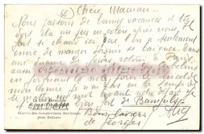 Sanatorium Morskie w Banjuls — Uczelnia dla Dzieci — La Côte Vermeille — Rewers
