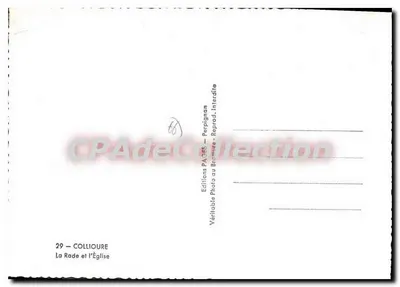 Collionure — Der Hafen und die Kirche — Éditions PAP - Perpignan — Rückseite