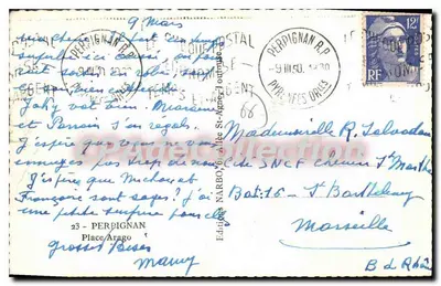 Place Arago — Perpignan — Editor NARBO, n.º 6 — Reverso