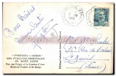 Widok na Feiges i Cambré d'Aze — Mont Louis — Pyrenees-Orientales — Rewers