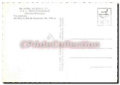 Porte-Puymorens — Vista geral — Edição Lapie — Verso