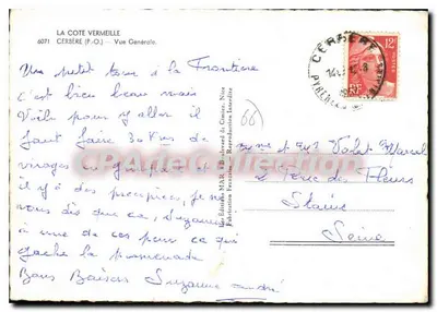 Cerbère (P.-O.) — Vista Geral — Edições MAR — Verso