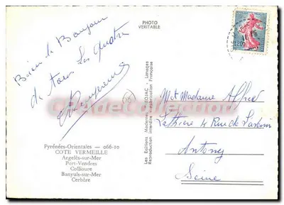 Banyuls-sur-Mer — Bains — Pirineus-Orientais — Éditions Moderne — 066-10 — Verso