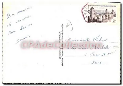 Cerbère — vista panorâmica — PAP n° 6573 — Verso